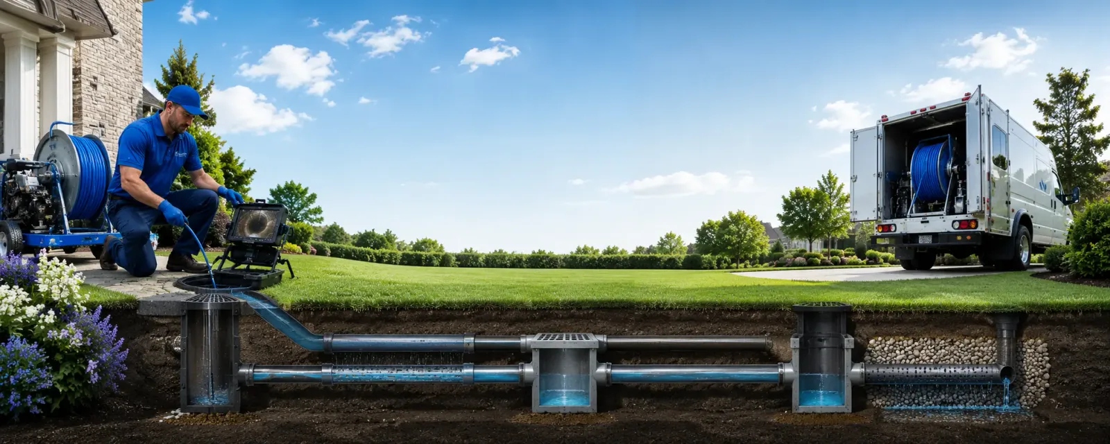 Outdoor drain cleaning information for Poland, IN